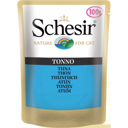 Schesir Tuna Тунец влажный корм консервы для кошек пауч 100 г (751010)